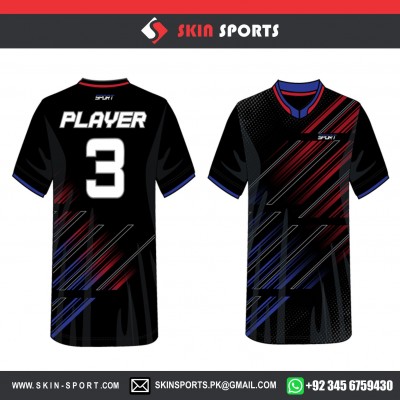 BLACK DOTS WITH ROAD TEXTURE   SOCCER JERSEYS